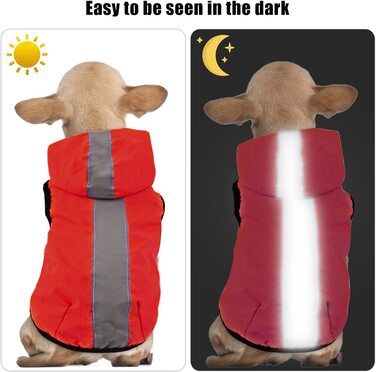 Водонепроникний дощовик Idepet 2-в - 1 для собак, легкий комбінезон для собак з капюшоном, дихаюче дощове пончо з капюшоном і світловідбиваюча смужка для собак малого та середнього розміру (2XL, червоний) 2XL червоний
