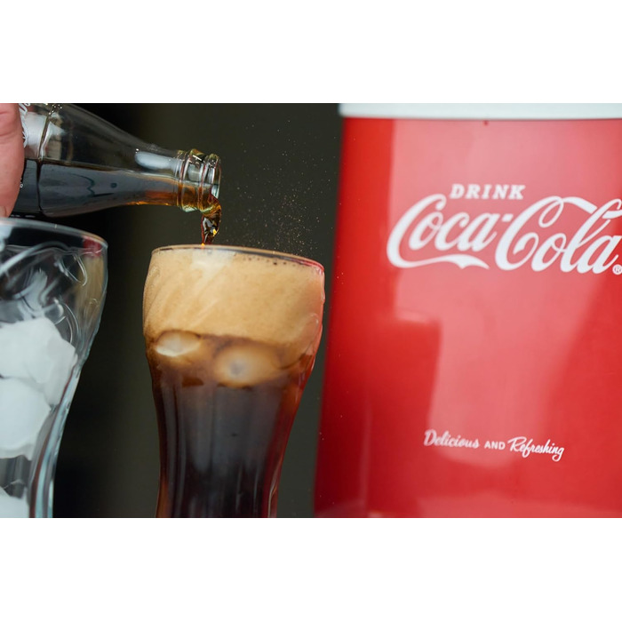 Льодогенератор Salco Coca Cola, 10 кг/день, 2 розміри льоду, ретро дизайн, портативний, червоний, для коктейлів та напоїв