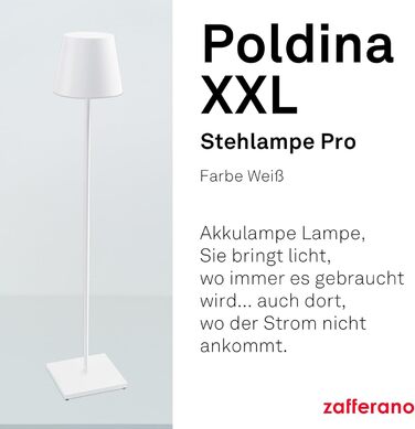 Zafferano Poldina XXL: Бездротова LED-лампа на акумуляторі, 69-150 см, регулювання висоти, диммер, 2700-3000K, для дому та саду