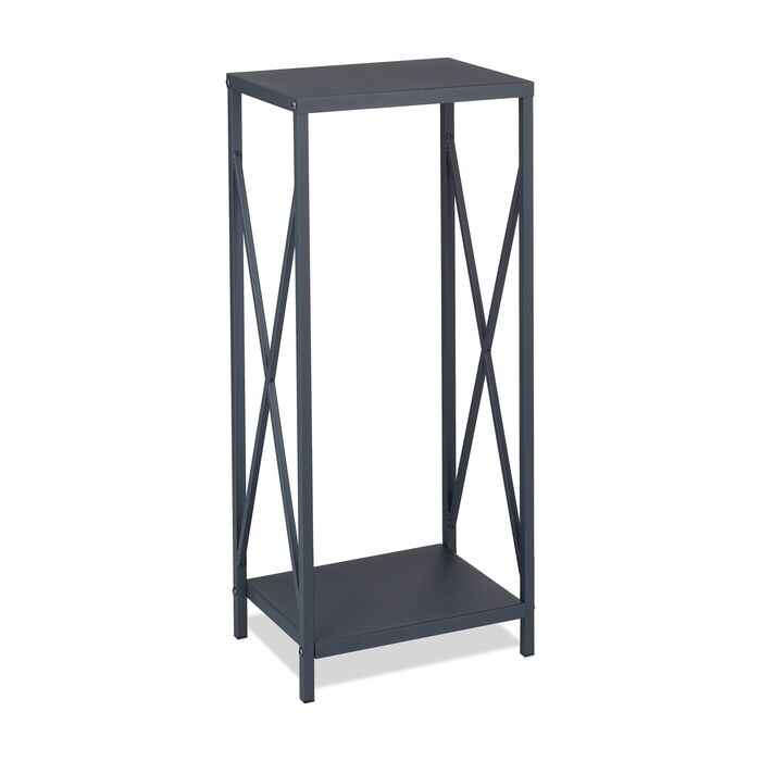 Стильна полиця для дров Relaxdays сірого кольору зі сталі