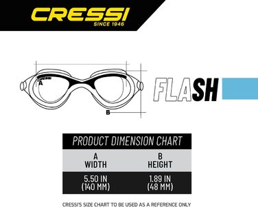 Плавальні окуляри Cressi Flash преміум-класу для дорослих із захистом від запотівання і 100 захисту від ультрафіолету універсальний чорний / червоний-прозорі лінзи