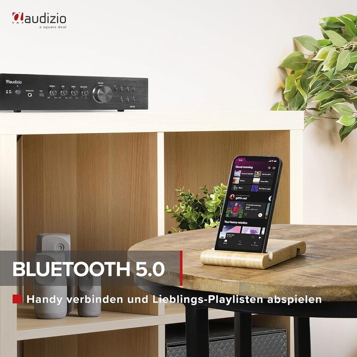 Стерео підсилювач з Bluetooth, аудіо 2.1, Чорний, 220B - 2x200W Hi-Fi