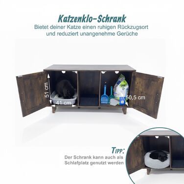 Relaxdays XXL комод для котячого туалету