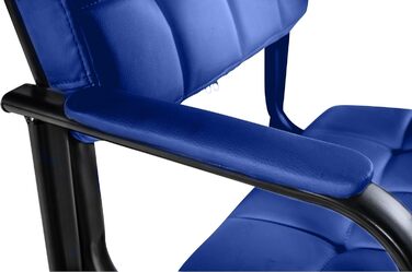 Крісло CLP Canada - оббивка з екошкіри, металевий каркас, колір блакитний