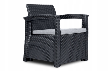 Комплект садових меблів Curver із пластику, сірий, 4 предмети