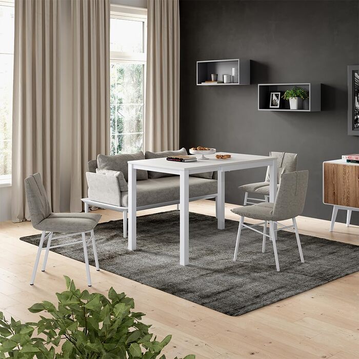 Розсувний обідній стіл Vicco Granny, 120x70 см, білий