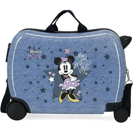 Дитяча валіза Disney Minnie Style Blue 50 x 39 x 20 см Жорсткий бічний кодовий замок з ABS 34 л 1,8 кг 4 рулони ручної поклажі