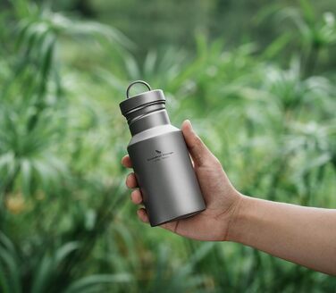 Фляга для води iBasingo Titan 400мл - металева, для туризму, спорту, кемпінгу, широке горлечко, витокозахист