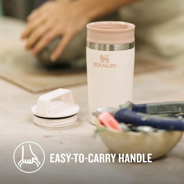 Термокружка Stanley Cafe 0.35L: 4 години гаряче, 5 годин холодне - нержавіюча сталь, для кави з собою, чорна