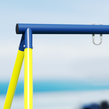 Сталева гойдалка-конструкція до 150 кг для гойдалки-гнізда, дитячої гойдалки, лазалки, 260 x 160 x 178 см, блакитна