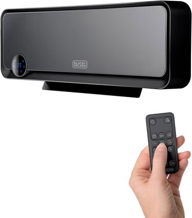 Конвектор BLACK+DECKER BXCSH1800E, 1800 Вт, чорний, з можливістю кріплення на стіні