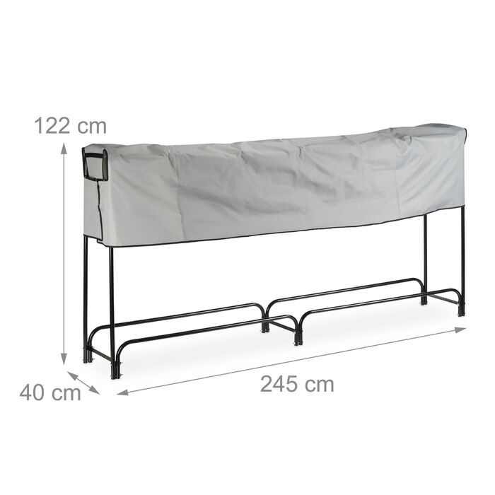 Стильна полиця для дров Relaxdays з металу