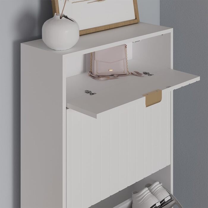 Шафа для взуття Vicco Helge, 60 x 145 см, 3 відділення, білий