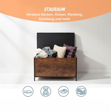 Лавка Relaxdays з місцем для зберігання, штучна шкіра