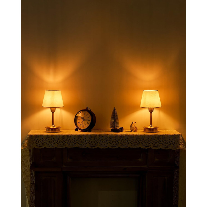 Настільна лампа бездротова, 2 шт., торгова марка Champagner, з акумулятором 5200mAh, сенсорне регулювання, для їдальні, вітальні, спальні, бару, ресторану