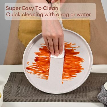 Сковорода для крепів та млинців JEETEE з антипригарним покриттям з граніту, бакелітова ручка, 24 см, PFOA Free, бежева