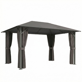 Альтанка садова 4x3 м, водонепроникна, стійка, зимова, з москітною сіткою та 4 бічними стінками, вентиляція, дренажні отвори