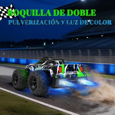 RC Автомобіль 1:18 на радіокеруванні, 25 км/год, LED підсвічування, позашляховик, 2.4 GHz, зелений, з пультом та 2 акумуляторами для хлопчиків від 3 років