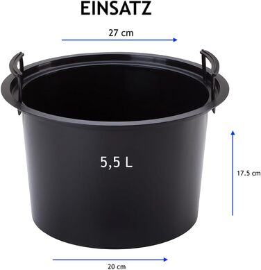 Квітчар MELTOM Blumenkübel: декоративний горщик для квітів з винімним вкладишем, кругла форма, 3D ефект, колір Taupe (M)