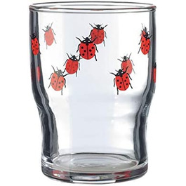 Склянка для води Жук, мотив сонечка, класичний жук (6 шт.)