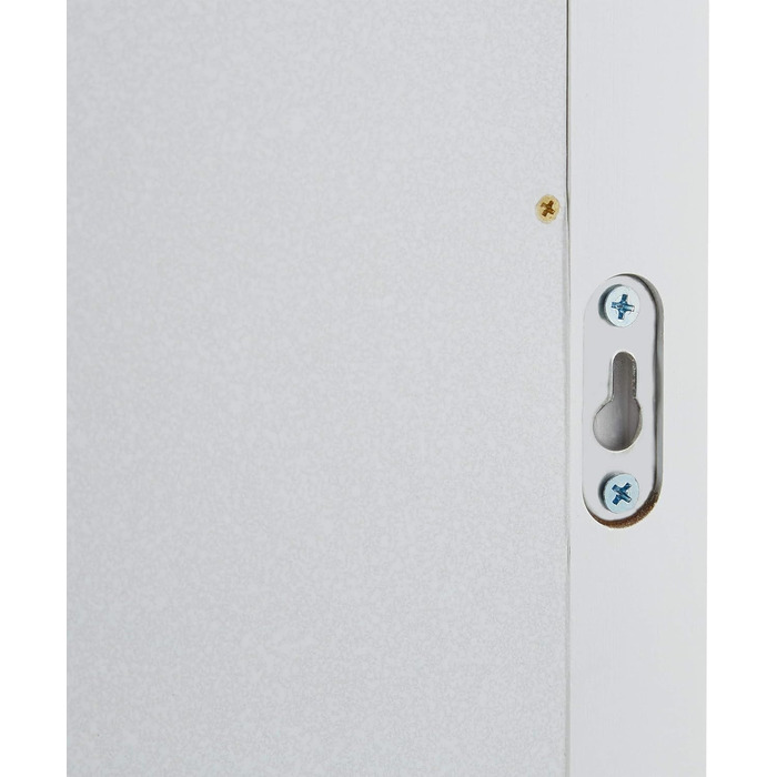 Дзеркало на стіну Relaxdays з поличкою, бамбук, біле, 68x56x10 см