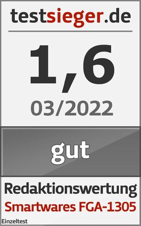 Виявлювач чадного газу Smartwares FGA-13051 з датчиком на 10 років, кнопка тестування, LED-індикатори