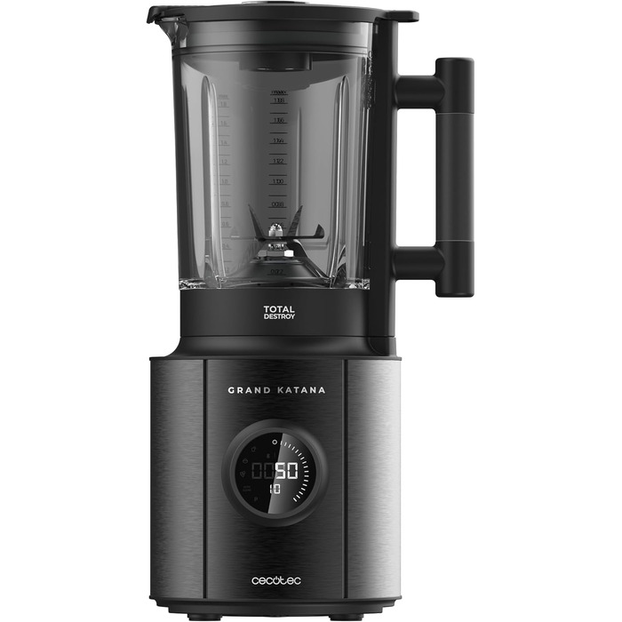 Стаціонарний блендер Cecotec Grand Katana 2700MAX Total Destroy Screen - 2700W, цифровий дисплей, 1,8 л, чорний