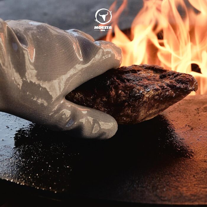 Рукавиці для духовки та барбекю з силікону - термостійкі до 250 градусів, можна мити - розмір (XXL), 19832 - HeatPro Gloves -