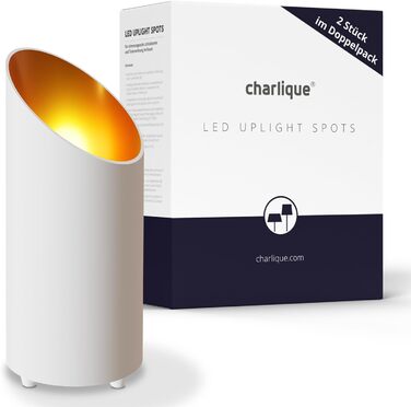 LED прожектор для підлоги (2 шт) білий 6W, напольний світильник для непрямого освітлення вітальні, з лампою GU10 230V, тепле біле світло 2700K