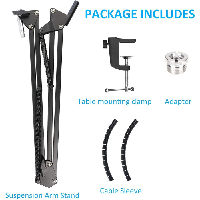 Стійка для мікрофона HyperX QuadCast з поп-фільтром та тримачем YOUSHARES - сумісна з QuadCast S, Fifine AM8, Blue Yeti, Razer Seiren Mini V3