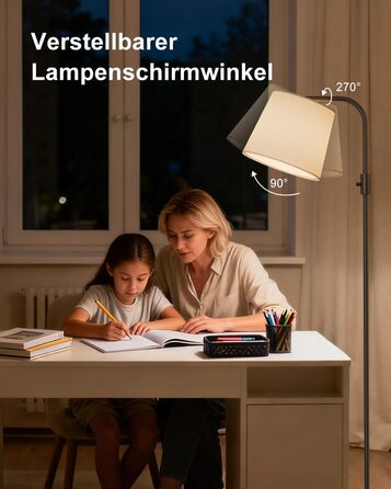 Світлодіодна торшер DUSKTEC RGB для вітальні, смарт-лампа з димером, керування через додаток, тепле та холодне біле світло, 10W, 1200LM, аркова лампа для читання, приліжкова лампа