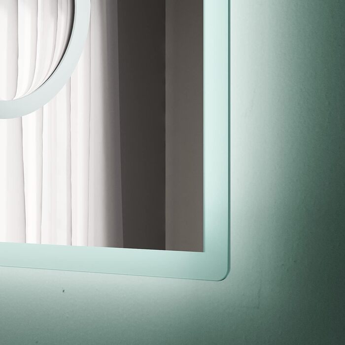 Дзеркало для ванної кімнати Badspiegel 80x60 з підсвічуванням та антизапарюванням LED, 3 колірні температури, IP44, настінне