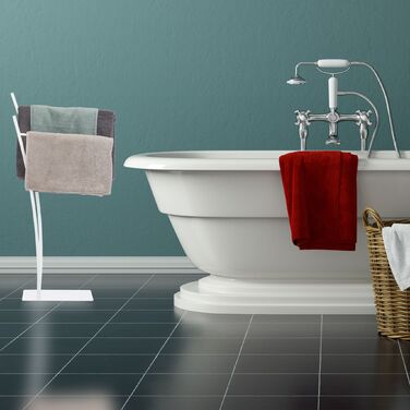 Підставка для рушників Relaxdays біла, двоплечна