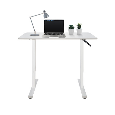 Робочий стіл STAND CR 120 x 60 з ручним регулюванням висоти, білий, hjh OFFICE