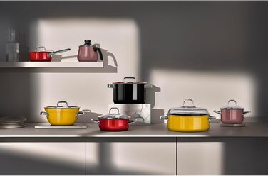 Набір каструль WMF Fusiontec Essential Pro 4 предмети, індукція, жовтий Mango, Німеччина