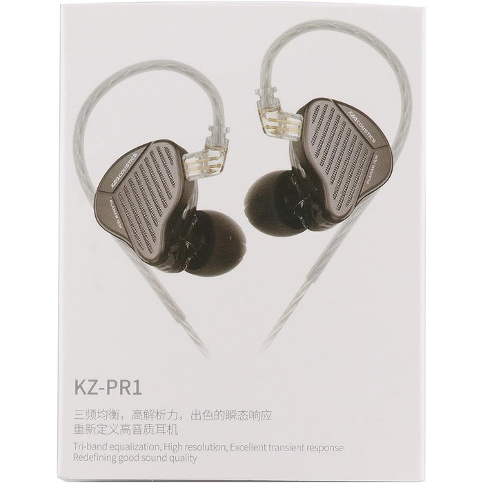 Мм Planar IEMs, знімний 2-контактний кабель OFC, аудіофільський (сріблястий, без мікрофона), 1 13,2