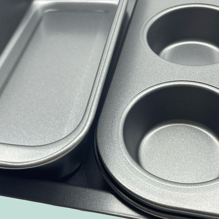 Набір форм для випічки Relaxdays, 3 шт., з вуглецевої сталі