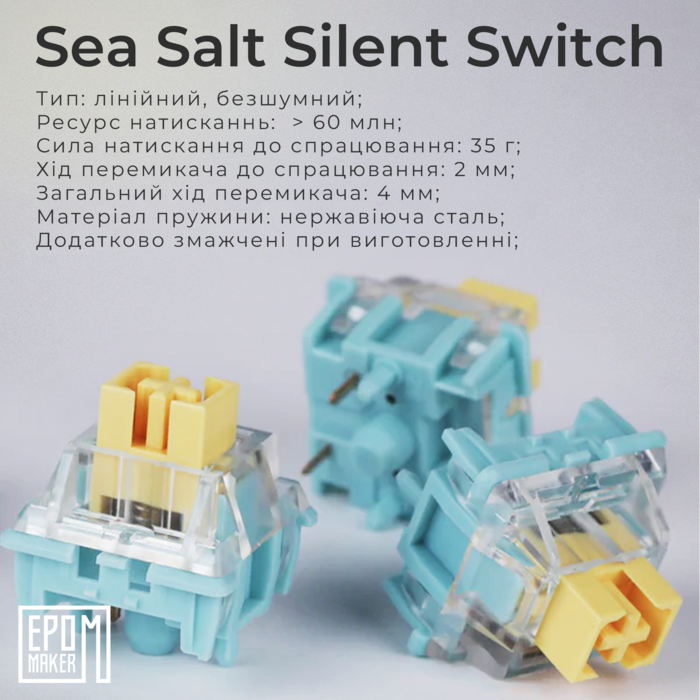 Клавіатура механічна бездротова EPOMAKER TH80 PRO V2 Sea Salt Silent Black (TH80-PROV2-B-SS)