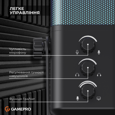 Конденсаторний USB мікрофон GamePro (UGM117B)