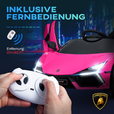 Електромобіль для дітей 3-5 років, з плавним ходом, дистанційне керування, звуковими сигналами, корпус з пластику та металу, Рожевий