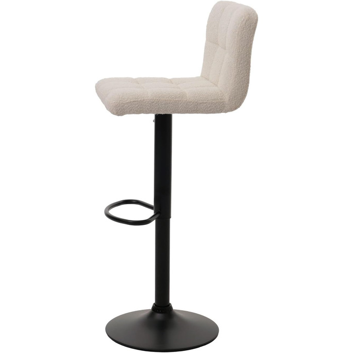 Набір з 2 барних стільців Mendler HWC-G87, регульована висота, поворотний, Boucle (450г/м²), кремово-бежевий, FSC®