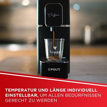POLTI Coffea S15W: Еспресо-машина з сумісністю з E.S.E. Pads (44 мм), об'єм бака 0.85 л, тиск 19 Bar, білий/чорний колір