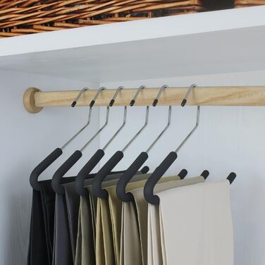 Вішалки для штанів Homa Jia: 20 шт., з антиковзаючим покриттям, для джинсів та штанів