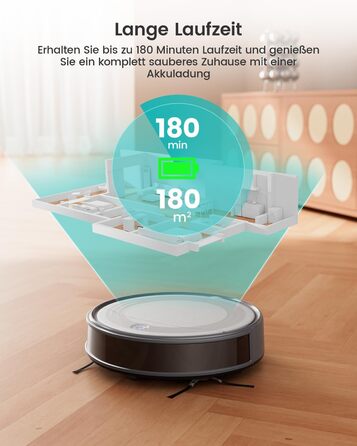 Робот-пилосос LEFANT 4500Pa: потужне прибирання, уникнення перешкод, для тварин, керування через додаток/Alexa