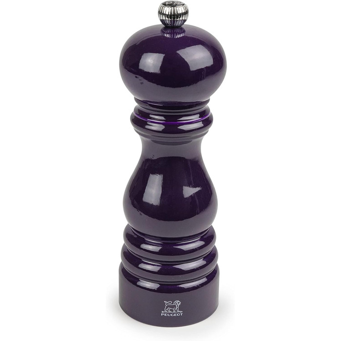 Paris Pepper Mill 18 см - Paris-rama Collection - Класичне регулювання помелу - Виготовлено з деревини, сертифікованої PEFC - Aubergine Pepper Mill