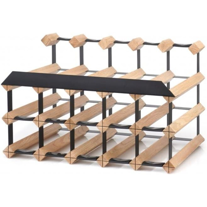 Стильна полиця для вина RAXI™ Show Premium з дуба на 2 пляшки, розкішний дизайн