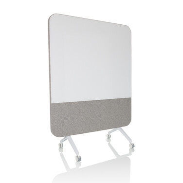 Акустична панель з білою дошкою VISION BOARD, матеріал: пластик / текстиль, колір: сірий, hjh OFFICE