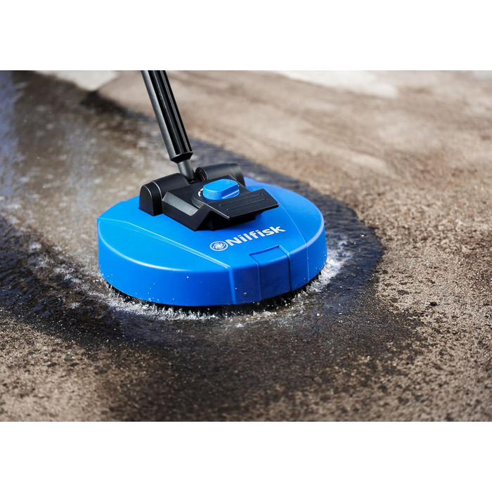 Мийка високого тиску Nilfisk E 145 Bar з пінотворечем, насадкою для миття площ та щіткою, комплект для чищення труб (2100 Вт) (E145.4 + Mid Patio)