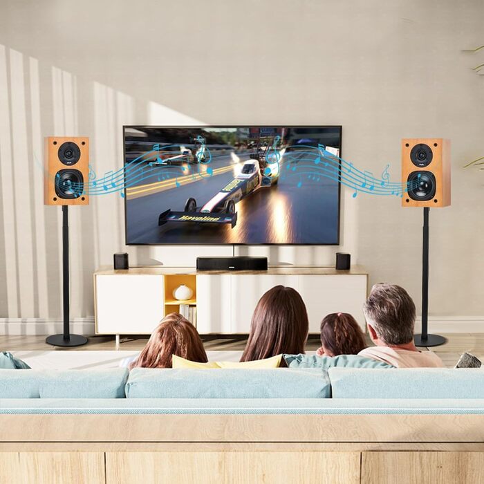 Підставка для акустики Dhouse, регульована висота, універсальна, поворотна на 360°, чорна (1 шт.)