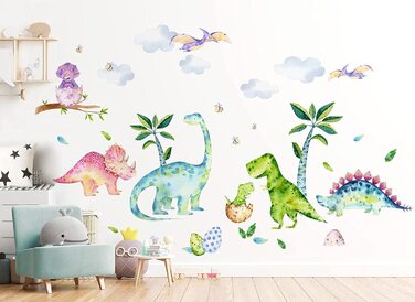 Наклейка на стіну з динозавром Grandora XXL для дитячої кімнати, наклейка на стіну з динозавром DL817-2